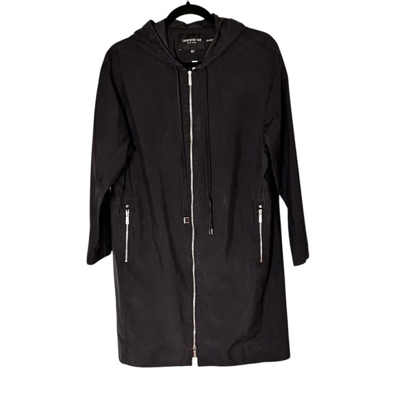 Lafayette 148 Women's Navy Blue Silk Anorak Jacket- Size XS - Picture 2 of 10